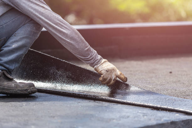 Professional Basement Waterproofing technician working in New Plymouth, OH